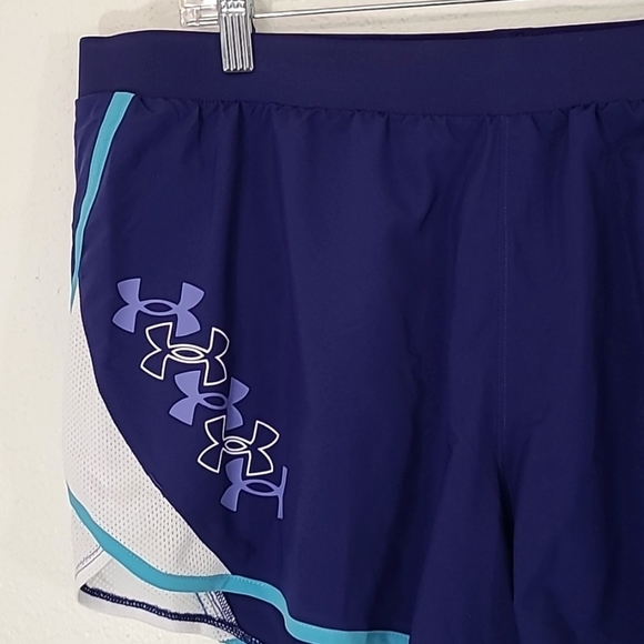 *NWT* UNDER ARMOUR Women's Loose Fit Running Shorts Royal Blue, size XL - Picture 2 of 8